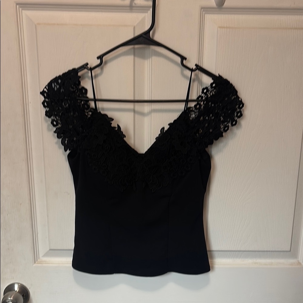 Windsor Black Fitted Embellished Blouse